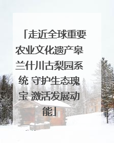 走近全球重要农业文化遗产皋兰什川古梨园系统 守护生态瑰宝 激活发展动能