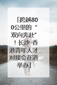 跨越800公里的“双向奔赴”！长沙-香港青年人才对接会在港举办