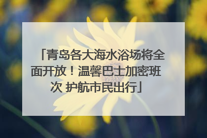 青岛各大海水浴场将全面开放！温馨巴士加密班次 护航市民出行