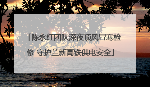 陈永红团队深夜顶风冒寒检修 守护兰新高铁供电安全