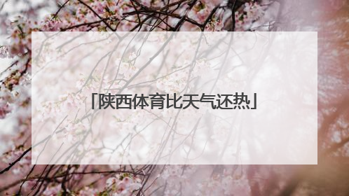 陕西体育比天气还热