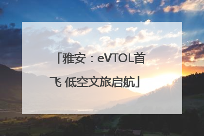 雅安：eVTOL首飞 低空文旅启航