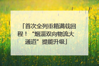 首次全列重箱满载回程！“烟淄双向物流大通道”提能升级