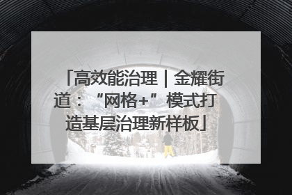 高效能治理｜金耀街道：“网格+”模式打造基层治理新样板