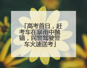 高考首日，赶考车在暴雨中抛锚，民警驾驶警车火速送考