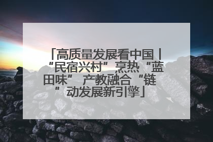 高质量发展看中国丨“民宿兴村”烹热“蓝田味” 产教融合“链”动发展新引擎