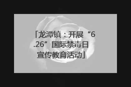龙潭镇：开展“6.26”国际禁毒日宣传教育活动