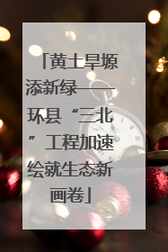 黄土旱塬添新绿——环县“三北”工程加速绘就生态新画卷