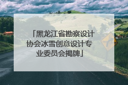 黑龙江省勘察设计协会冰雪创意设计专业委员会揭牌