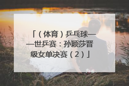 （体育）乒乓球——世乒赛：孙颖莎晋级女单决赛（2）