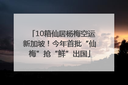 10箱仙居杨梅空运新加坡！今年首批“仙梅”抢“鲜”出国
