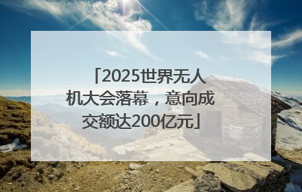 2025世界无人机大会落幕，意向成交额达200亿元