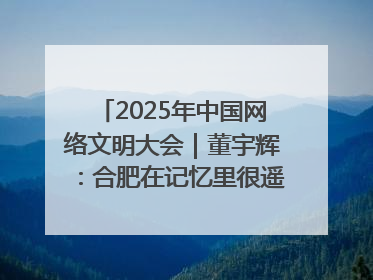 2025年中国网络文明大会｜董宇辉：合肥在记忆里很遥远也很亲切