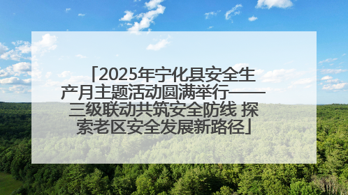 2025年宁化县安全生产月主题活动圆满举行——三级联动共筑安全防线 探索老区安全发展新路径