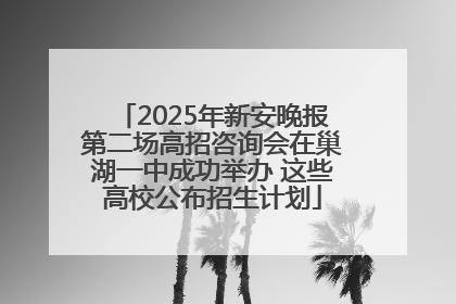 2025年新安晚报第二场高招咨询会在巢湖一中成功举办 这些高校公布招生计划