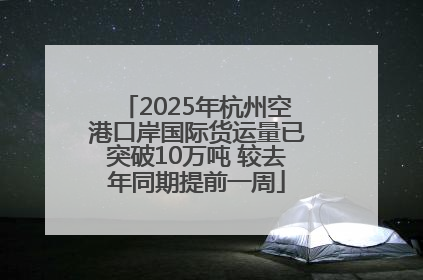 2025年杭州空港口岸国际货运量已突破10万吨 较去年同期提前一周