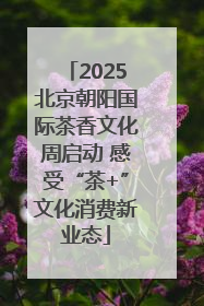 2025北京朝阳国际茶香文化周启动 感受“茶+”文化消费新业态