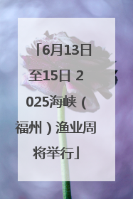 6月13日至15日 2025海峡（福州）渔业周将举行